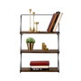 Hanah Home Violaceae Estantería de Pared Moderna e Industrial en Negro y Nogal
